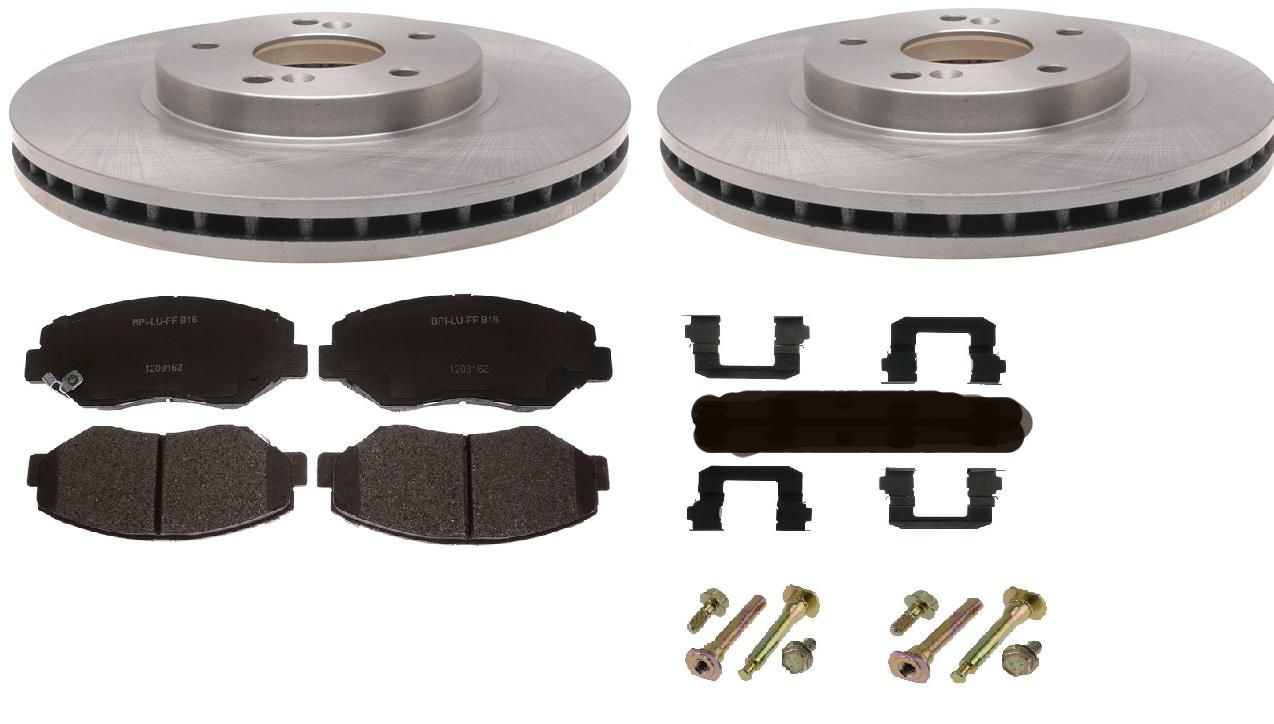 Disc Brake Pad Rotor Kit Honda Pilot 2003-2008 REAR CERAMIC Pads Rotors Hardware