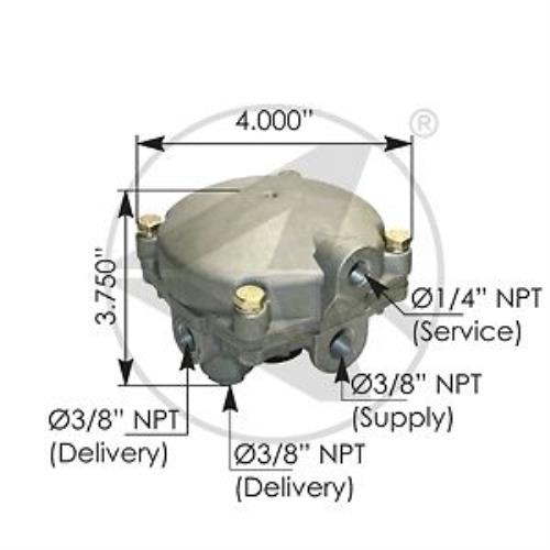 R6 relay valve Air brake replaces Bendix 279180