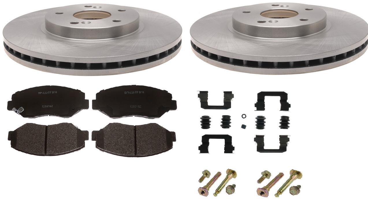 Rotor Front brake kit 2007-2016 pads rotors & hardware fits Caliber & 200