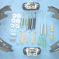 Brake shoe kit Ford Bronco 1966-1975 includes wheel cylinder & spring kit FRONT