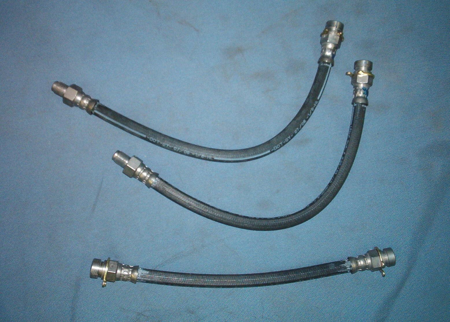 Ford Mustang Brake hose set 3 hoses Front & Rear 1965 1966 Made in USA