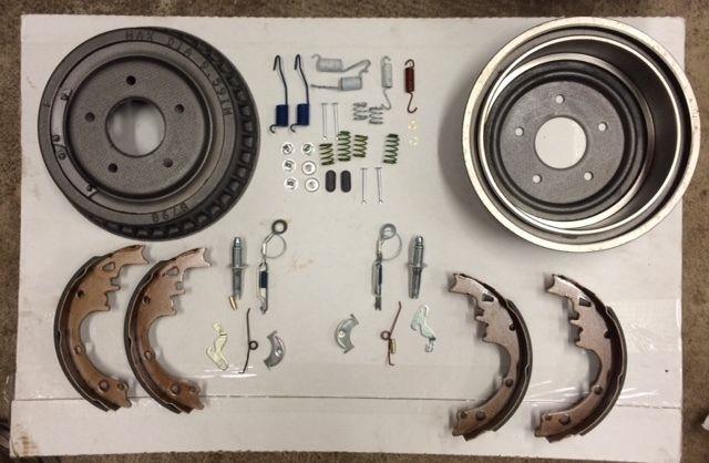 Chrysler Dodge Plymouth Mini Van 1996-2000 brake shoes hardware & drums