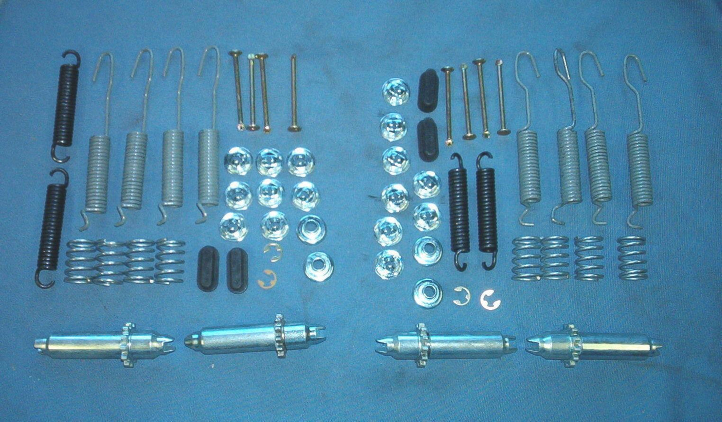 Brake hardware spring kit with brake adjusters front & rear Chevy 1951-1962