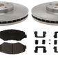 Front brake kit Ceramic pads rotor & hardware Fits Cube Sentra & Versa 2007-2014