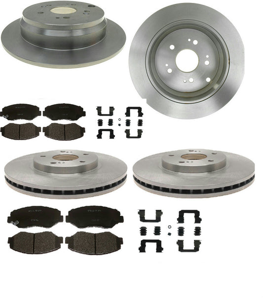 Front and Rear  Brake Disc Rotors Ceramic Pads Kit CR-V ACURA RDX 4 x 4