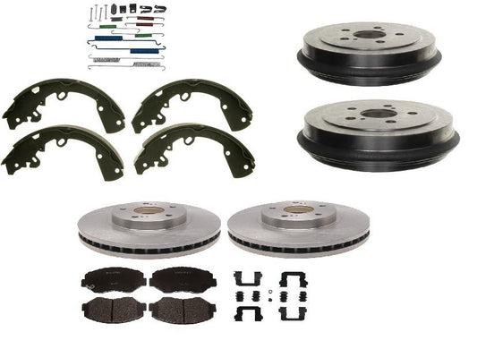 Scion Xa Xb 2004-2006 Brake Rotors & Ceramic Brake Disc Pads Drums Shoes Front