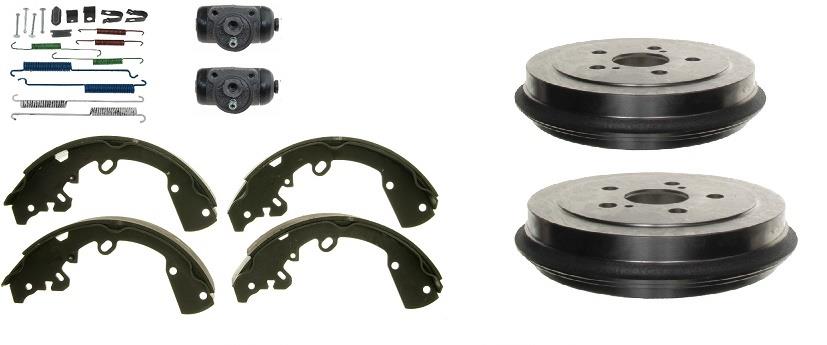 Brake Drums Shoes Spring Kit Wheel Cylinder Fits 2002 Jeep Liberty  REAR