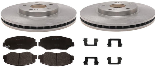 Jeep Liberty Rotor & Brake Pad kit 2003-2007 w/ ceramic pads and hardware REAR