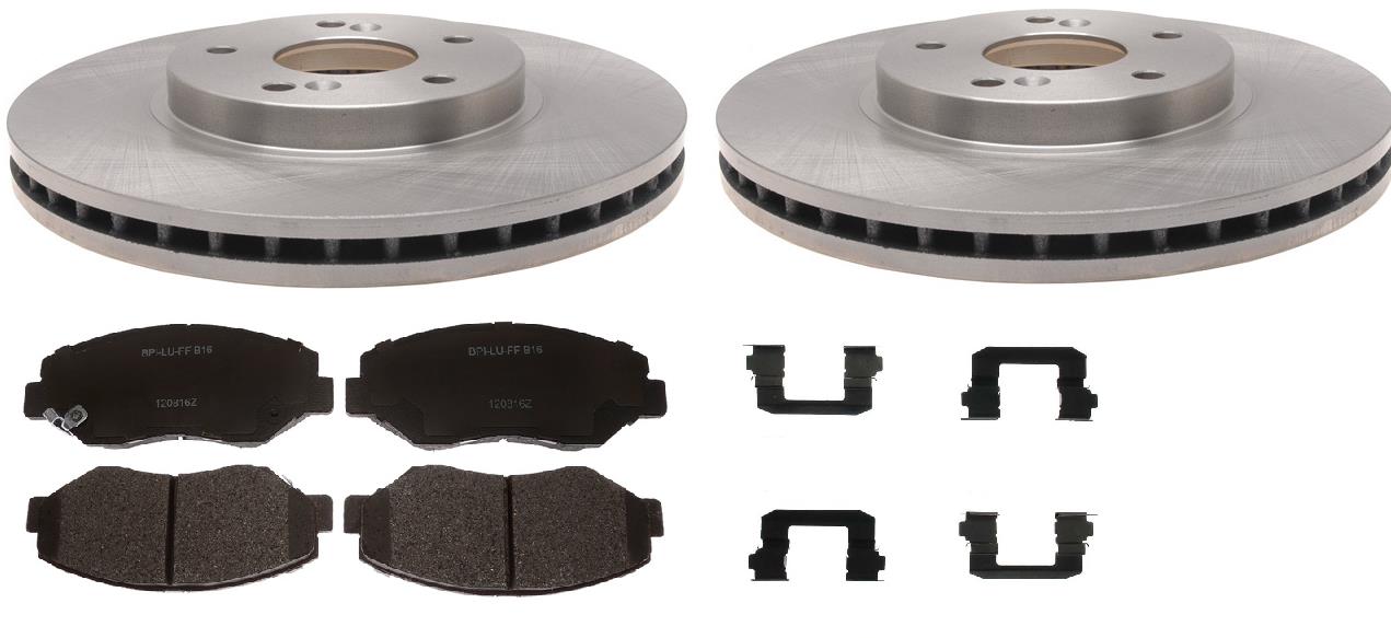 Brake Pad and Rotor kit Jeep Liberty  2003-2007ceramic pads and hardware REAR