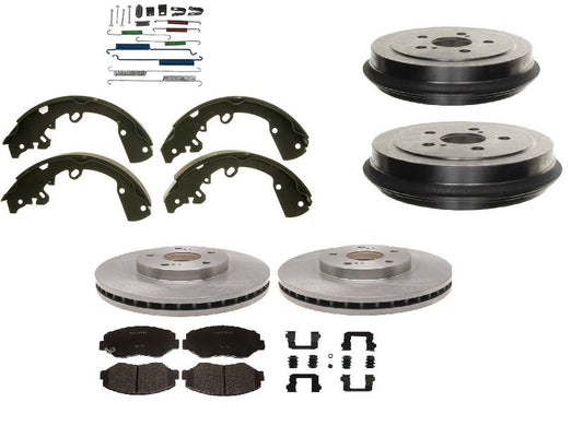 Rotors Drums Brake Pad Shoe Spring Kit fits NV200 2013-2019 City Express 15-18