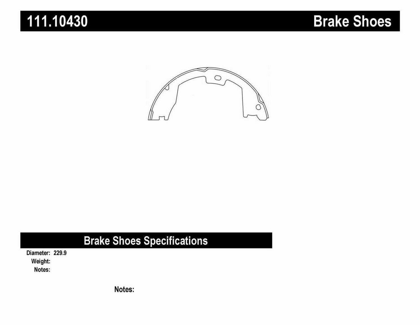 Ford F250 F350 F450 Super Duty 2012-2023 Parking brake shoe with spring kit