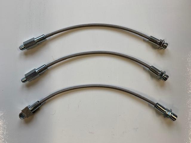 Brake Hose kit Fits Camaro Chevy II 1969 All 3 hoses Steel Braided Made in USA