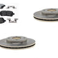 Front Ceramic Brake Pad with hardware & Rotors Kit Fits Ford Fiesta 2011-2019