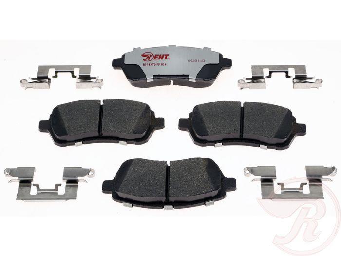 Front Ceramic Brake Pad with hardware & Rotors Kit Fits Ford Fiesta 2011-2019