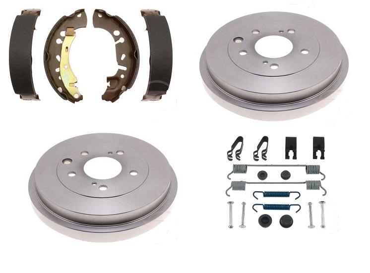 Brake Kit Ceramic Pad shoe drum rotor fits Nissan Sentra 2002-2006 Front & Rear