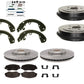 Ceramic Pads Rotors Rear Drums Brake Shoe Hardware Fits For Honda FIT 2007 2008