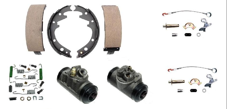 Brake kit Ford Mustang Shoe cylinders spring adjuster 10 x 2 1/4 inch FRONT