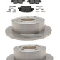 Brake Rotor Ceramic Pad Hardware Fit Kia Forte 2010 2011 2012 2013 REAR