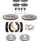 Brake Ceramic pads rotor Drum shoe and spring kit fit 1998-2008 Subaru Forrester