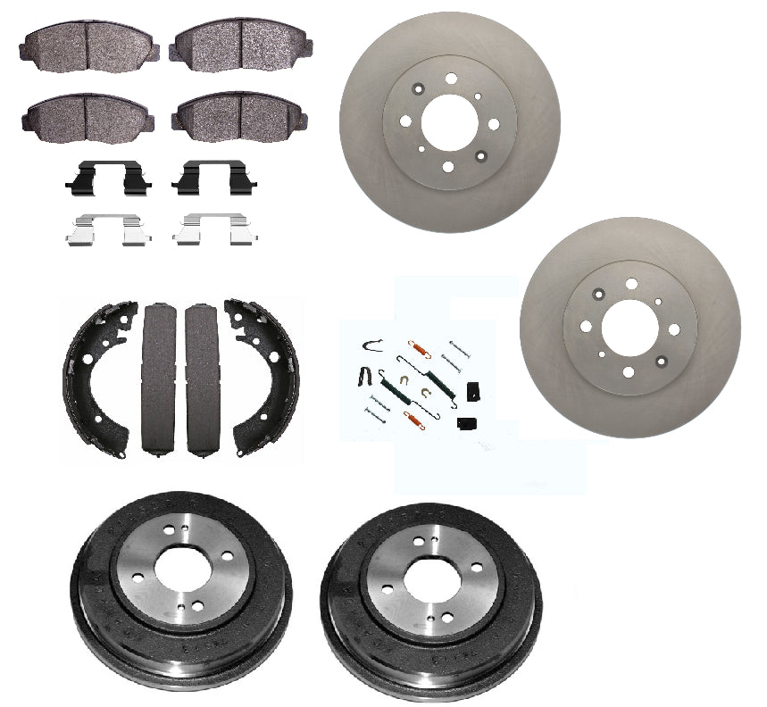 Brake Pads Rotors Drums Shoes Spring Kit Fit Honda Civic 1.7L 2001-2005
