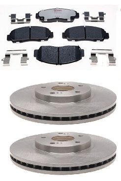 Disc Brake Pad Rotor Kit  Honda CRV 2005 2006  FRONT Pads Rotors & Hardware