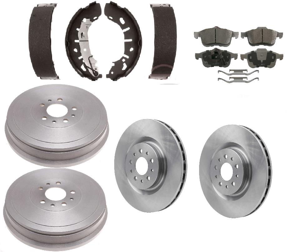 Brake shoe Drum brake pad and Rotors Fits RAM Pro Master City Van 2015-2022