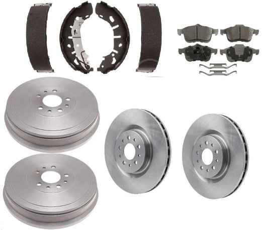 Brake shoe Drum brake pad and Rotors Fits RAM Pro Master City Van 2015-2022