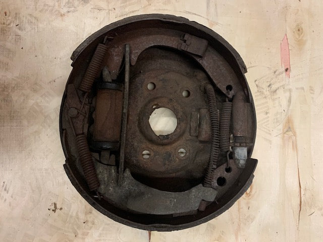 Brake backing plate with shoes and hardware Rambler 1959 1960 1961 REAR 9 x 2