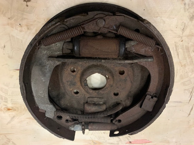 Brake backing plate with shoes and hardware Rambler 1959 1960 1961 REAR 9 x 2