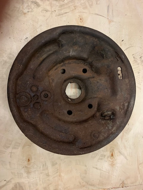 Brake backing plate with shoes and hardware Rambler 1959 1960 1961 REAR 9 x 2