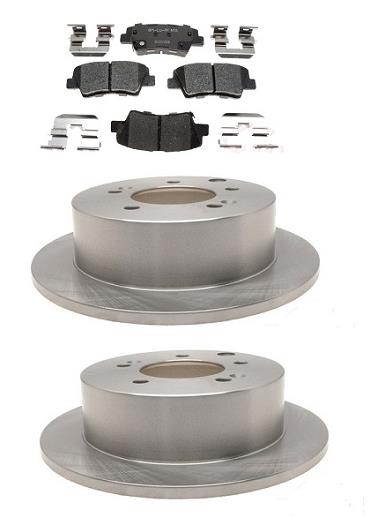 Rear brake kit Pad Rotor & hardware Fits CRV 2005-2016 Acrua RDX 2007-2018