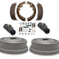 Brake Shoe Drum and springs Dodge truck 1975-1984 B100 D100 W100 size 11 x 2 1/2