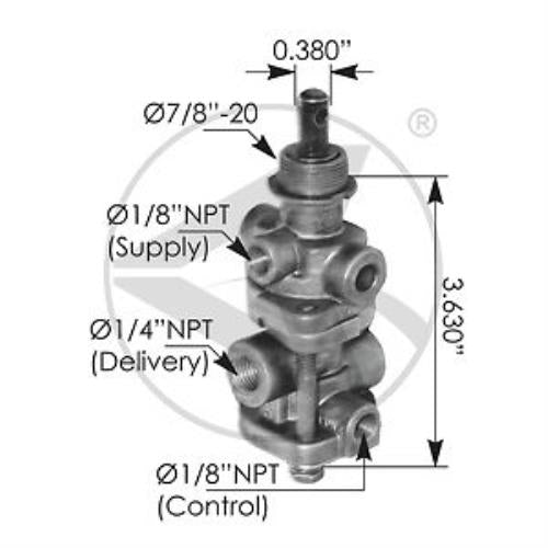 PP7 dash control valve Air brake replaces Bendix 288239