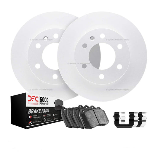 Front DFC GEOSPEC Brake Rotors 5000 Advanced Brake Pads  Hardware Ford Escape