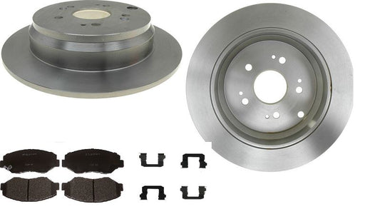Rear brake kit ceramic Pad Rotor hardware Fits CRV 2005-2016 Acrua RDX 2007-2018