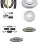 Brake Ceramic Pads Rotors Shoe Drums and Spring Kit Fit Honda Civic DX 2012-2015