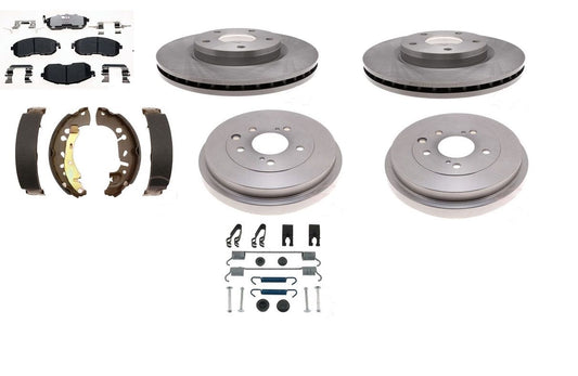 Brake Kit Ceramic Pad shoe drum rotor fits Nissan Sentra 2002-2006 Front & Rear
