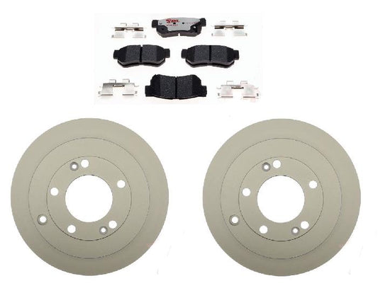 Disc brake Rotor Ceramic Pads kit 2007-2010 REAR Fits Hyundai Elantra