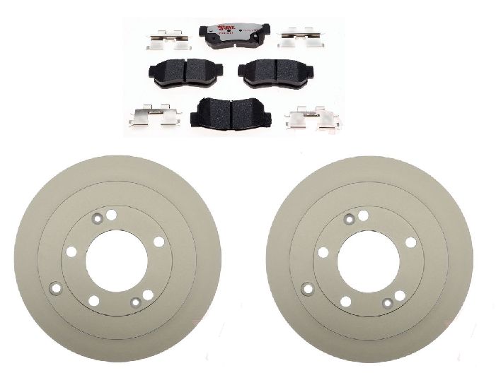 Brake kit Ceramic pads rotors hardware Fits Altima 2002 2003 2004 2005 2006 REAR